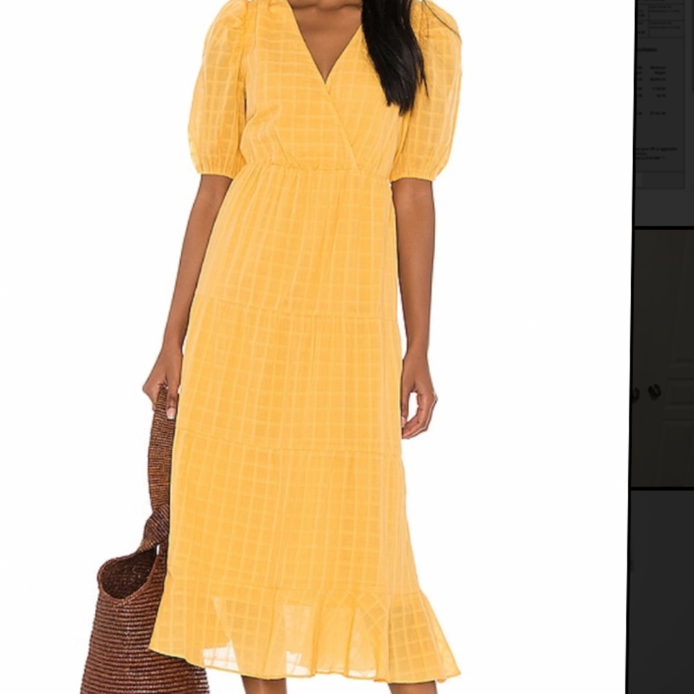 Heartloom Halia puff sleeve dress, marigold